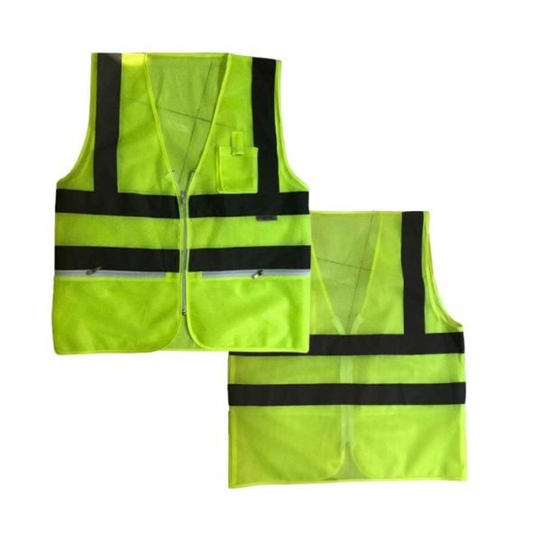 Áo Phản Quang Xanh Dây Đen