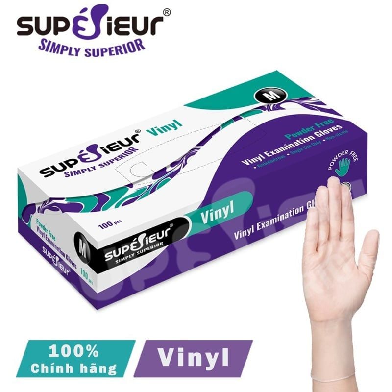 Găng Tay Thực Phẩm Không Bột Vinyl Supérieur